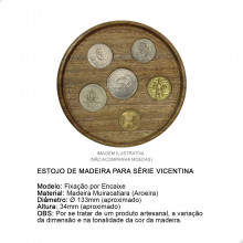 Estojo de Madeira para Série Vicentina 1932 - 03 (Não Acompanha Moeda)