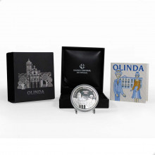 Estojo Moeda P-759 5 Reais 2016 FC Olinda - Patrimônio da Humanidade Unesco Prata 925 Ø40mm 27gr.