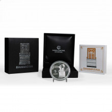 Estojo Moeda P-750 5 Reais 2013 FC Diamantina - Patrimônio da Humanidade Unesco Prata 925 Ø40mm 27gr.