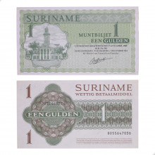 P#116h 1 Guilder  1984 FE Suriname  América