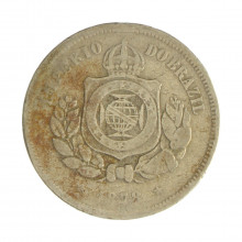 Moeda V-008 100 Réis 1878 BC/MBC  Cupro Níquel Ø27mm 10gr.