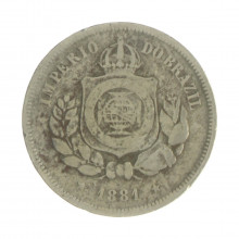 Moeda V-011 100 Réis 1881 MBC  Cupro Níquel Ø27mm 10gr.