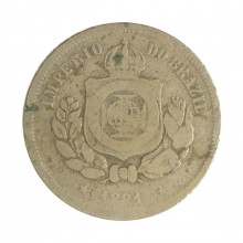 Moeda V-011 100 Réis 1881 BC  Cupro Níquel Ø27mm 10gr.