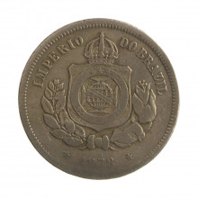 Moeda V-008 100 Réis 1878 MBC  Cupro Níquel Ø27mm 10gr.