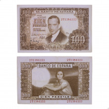 P#145a.2 100 Pesetas 1953 MBC+ Espanha  Europa