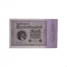 P#83a 100000 Mark  1923 SOB+ Alemanha Europa