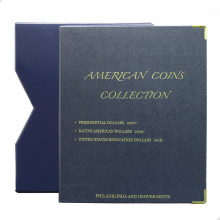 Álbum de Luxo American Coins Série 1 Dollar Colletion Incompleto