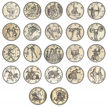 Set 22 Moedas FC Japão Ásia Olímpiadas de Tóquio 2020