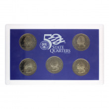 Set 5 Moedas 2007 FC Proof, Quarter Dollar S Estados - Estados Unidos América
