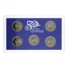 Set 5 Moedas 2005 FC Proof, Quarter Dollar S Estados - Estados Unidos América