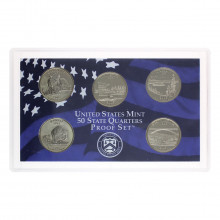 Set 5 Moedas 2005 FC Proof, Quarter Dollar S Estados - Estados Unidos América