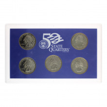 Set 5 Moedas 2000 FC Proof, Quarter Dollar S Estados - Estados Unidos América