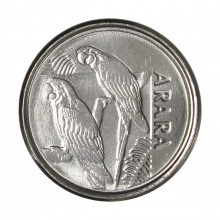 Moeda V-431 5 Cruzeiros Reais 1994 FC Data Dífícil Aço Inoxidável Ø21mm 3,3gr.