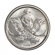 Moeda V-404 1 Centavo 1989 FC  Aço Inoxidável Ø16,5mm 2gr.