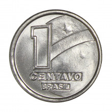 Moeda V-404 1 Centavo 1989 FC  Aço Inoxidável Ø16,5mm 2gr.
