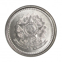 Moeda V-384 5 Centavos 1987 SOB/FC Data Difícil Aço Inoxidável Ø16mm 1,8gr.