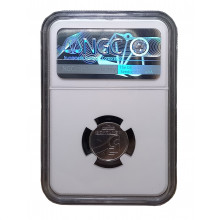 Moeda V-407 5 Centavos 1990 Pescador MS 66 Graduada NGC Aço Inoxidável  Ø17,5mm 2,2gr.