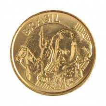 Moeda V-517 10 Centavos 2024 FC Aço Revestido de Bronze Ø20mm 4,8gr.