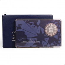 Estojo Moeda P-727 500 Cruzeiros 1991 FC V Centenário de Descobrimento da América Prata 925 Ø40mm 27gr.