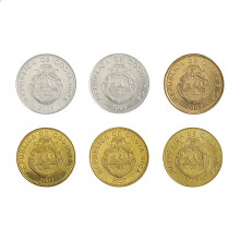 Set 6 Moedas 2003 - 2007 FC Costa Rica América