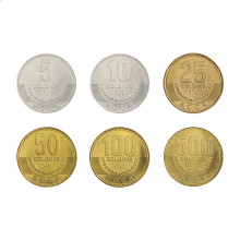 Set 6 Moedas 2003 - 2007 FC Costa Rica América