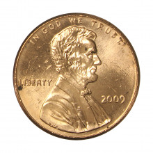 Set 4 Moedas One Cent 2009 SOB/FC Estados Unidos América Lincoln Cent 200 Anos de Abraham Lincoln C/Pintas Pretas