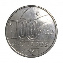 Moeda V-403a 100 Cruzados 1988 FC Centenário da Abolição da Escravatura Axé 