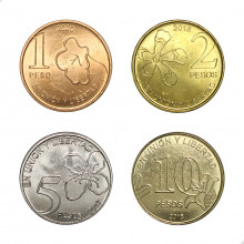 Set 4 Moedas SOB/FC Argentina América Série Árvores