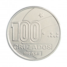 Moeda V-403b 100 Cruzados 1988 SOB/FC Centenário da Abolição da Escravatura Axé 