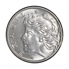 Moeda V-303 10 Centavos 1979 SOB/FC Data Difícil Aço Inox Ø23mm 4,2gr.