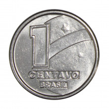 Moeda V-404 1 Centavo 1989 SOB/FC Aço Inoxidável Ø16,5mm 2gr.