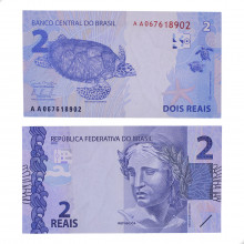 Cédula C-333 AA 2 Reais 2013 SOB/FE - Guido Mantega 2ª Chancela / Alexandre A. Tombini