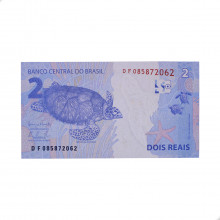 Cédula C-335 DF 2 Reais 2016 C/ Peq. Mancha SOB/FE - Henrique de C. Meirelles / Alexandre A. Tombini