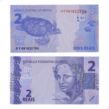 Cédula C-335 DF 2 Reais 2016 SOB/FE - Henrique de C. Meirelles / Alexandre A. Tombini