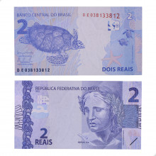 Cédula C-335 DE 2 Reais 2016 SOB/FE - Henrique de C. Meirelles / Alexandre A. Tombini