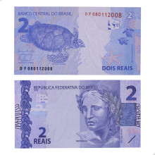 Cédula C-335 DF 2 Reais 2016 FE - Henrique de C. Meirelles / Alexandre A. Tombini
