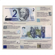 Folder Encarte para Cédula de 2 Reais Descritivo