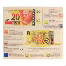 Folder Encarte para Cédula de 20 Reais Descritivo