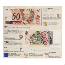 Folder Encarte para Cédula de 50 Reais Descritivo