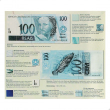 Folder Encarte para Cédula de 100 Reais Descritivo