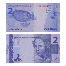 Cédula C-336 EA 2 Reais 2017 FE - Henrique de C. Meirelles / Ilan Goldfajn