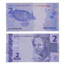 Cédula C-336 DJ 2 Reais 2016 SOB/FE - Henrique de C. Meirelles / Ilan Goldfajn