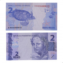 Cédula C-335 DH 2 Reais 2016 SOB/FE - Henrique de C. Meirelles / Alexandre A. Tombini