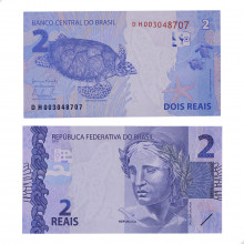 Cédula C-335 DH 2 Reais 2016 FE - Henrique de C. Meirelles / Alexandre A. Tombini