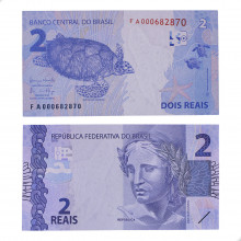 Cédula C-336 FA 2 Reais 2018 Escassa FE - Henrique de C. Meirelles / Ilan Goldfajn