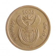 Moeda KM#291 5 Cents 2005 MBC África do Sul África Aço R Cobre Ø21mm 4,5gr.