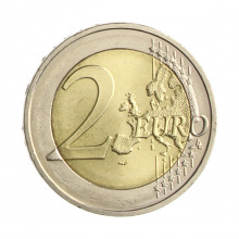 Moeda KM#2094 2 Euros 2013 FC França Europa 50º aniversário do Tratado do Eliseu Bimetálico Ø25,75mm 8,5gr.