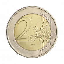 Moeda KM#214 2 Euros 2002 J SOB/FC Alemanha Europa Bimetálico Ø25,75mm 8,5gr.