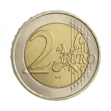 Moeda KM#214 2 Euros 2002 D SOB/FC Alemanha Europa Bimetálico Ø25,75mm 8,5gr.