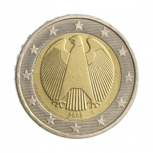Moeda KM#214 2 Euros 2002 D SOB/FC Alemanha Europa Bimetálico Ø25,75mm 8,5gr.